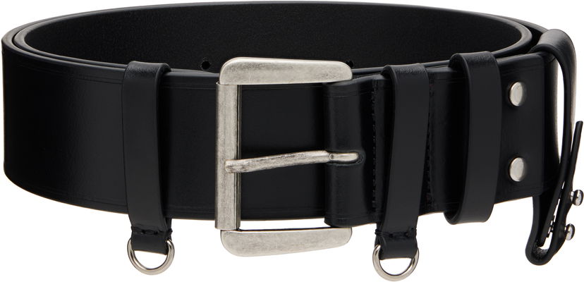 Opasok Ann Demeulemeester Ann Demeulemeester Janke Leather Belt Čierna | 2520-W-BE02-LT128-099