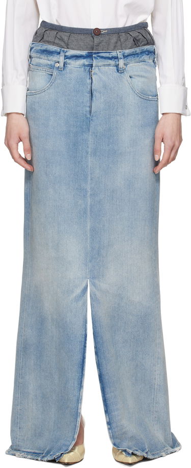 Sukňa Maison Margiela Maison Margiela Blue 'Anonymity Of The Lining' Denim Maxi Skirt Modrá | S51MI0006 S30383, 0