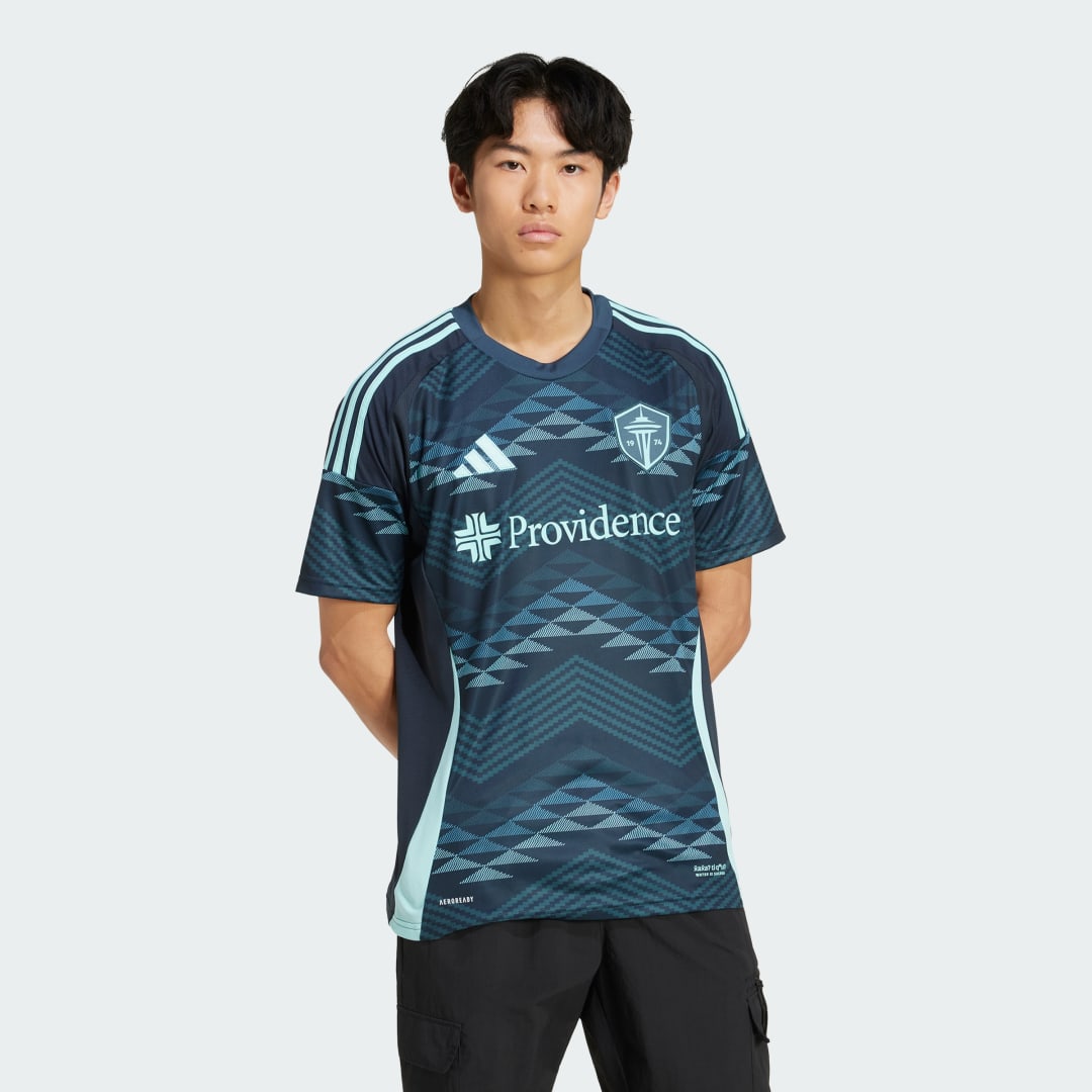 Dres adidas Performance Seattle Sounders FC Geometric Pattern Short-Sleeve Away Jersey Navy | IV9915, 0