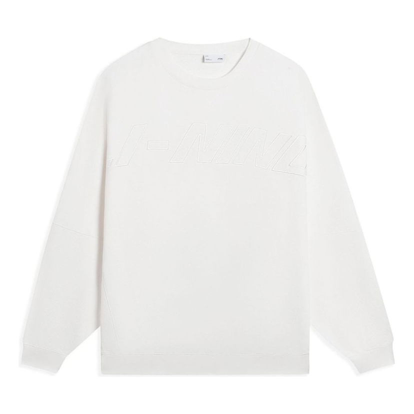 Mikina Li-Ning Logo Print Classic Pullover Biela | AWDS927-2