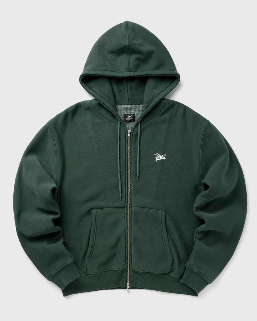 Mikina Patta Classic Zip Up Hooded Sweater Zelené | POC-AW25-2050-331-0009-201