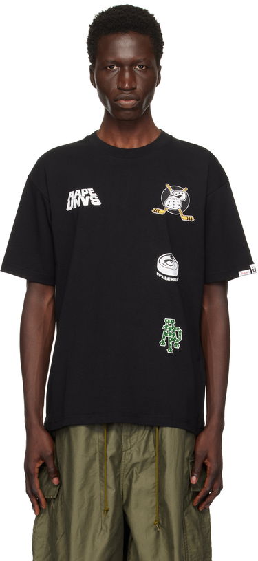 Tričko AAPE by A Bathing Ape AAPE by A Bathing Ape Theme Graphic T-Shirt Čierna | AAPTEM1550XXNBKX, 0