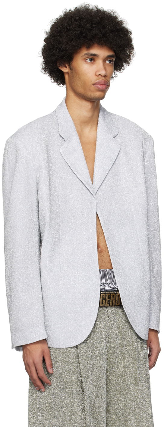 Bunda ERL ERL Metallic Blazer Šedá | ERL08J309, 1