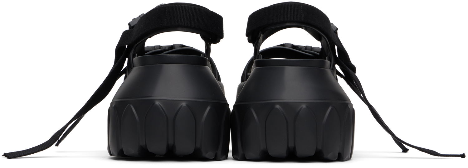 Starostlivosť o obuv Rick Owens Rick Owens Hollywood Mega Tractor Heeled Sandals Čierna | RP01E7866 LOO, 1
