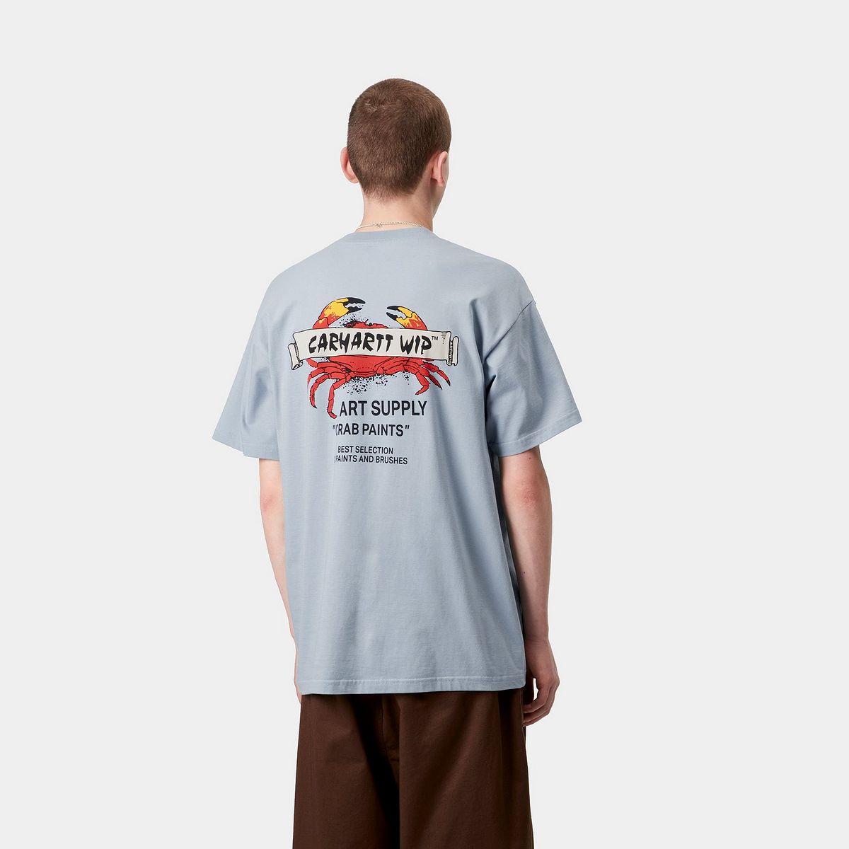 Tričko Carhartt WIP Short Sleeve Crab Paint T-Shirt Modrá | I034778_9, 1