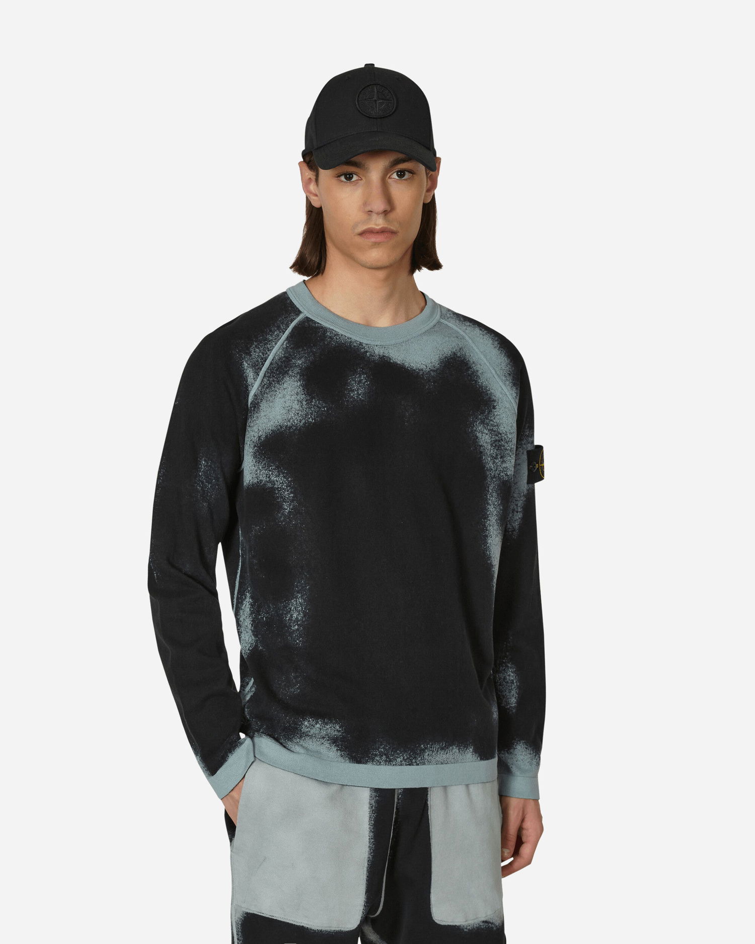 Sveter Stone Island Hand Sprayed Airbrush Treatment Crewneck Sweater Čierna | MO7815525D9 V0041, 0