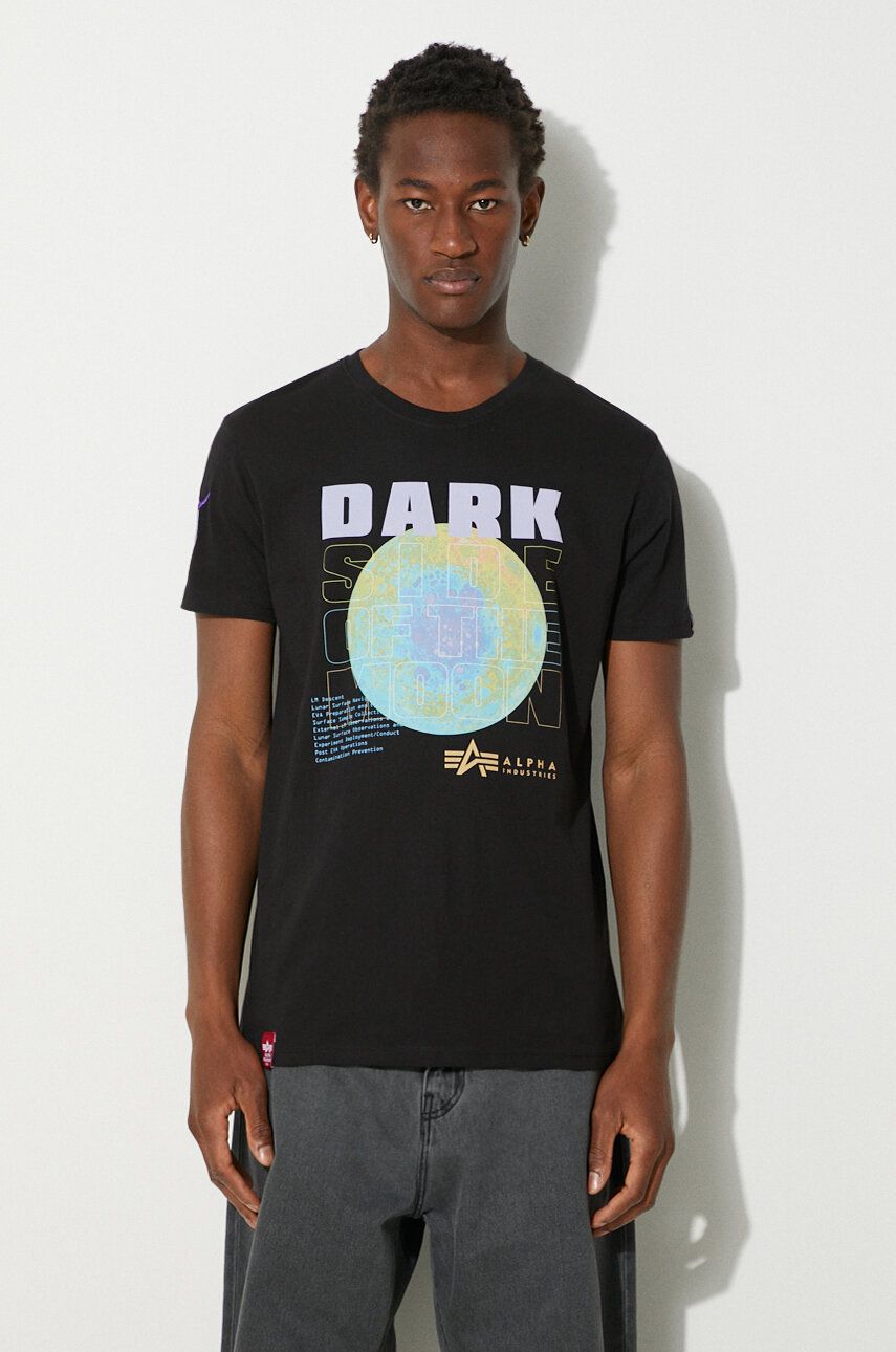 Tričko Alpha Industries T-Shirt With Print Čierna | 108510.556, 0