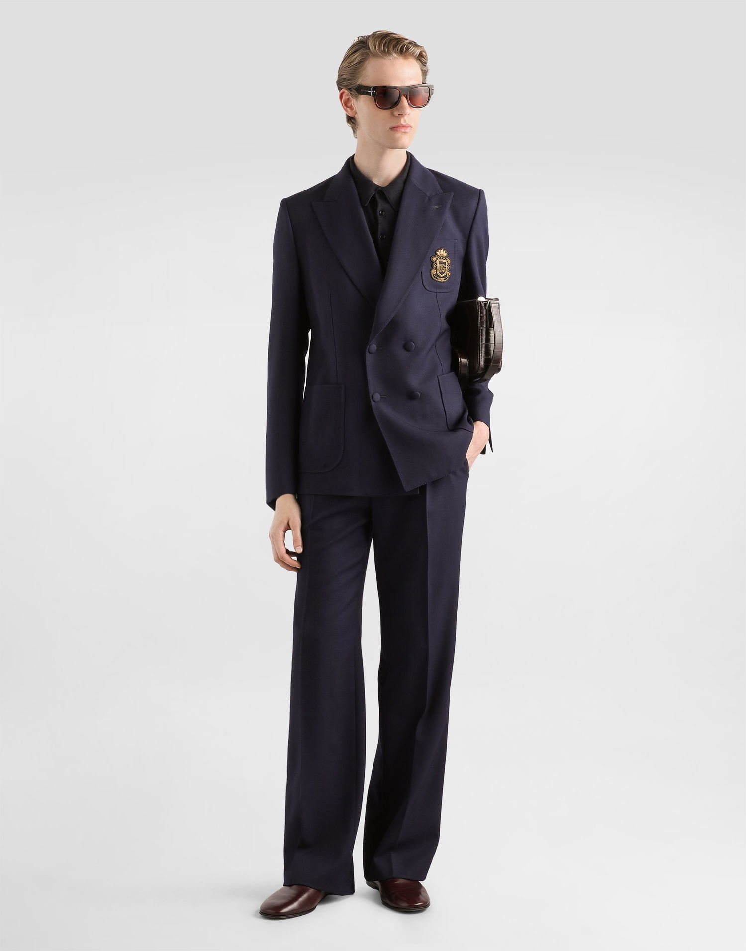 Nohavice Dolce & Gabbana Virgin Wool Trousers Navy | GP110TFU2YWB0665, 1