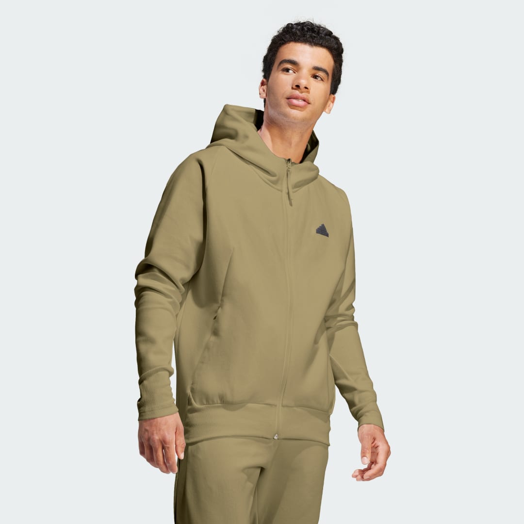 Bunda adidas Performance Z.N.E. Premium Full-Zip Hooded Jacket Zelené | IN5090, 1