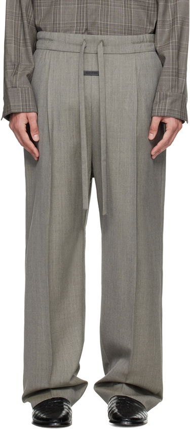 Nohavice Fear of God Virgin Wool Drawstring Straight Trousers Šedá | FG25FW65-650HWH-292, 0