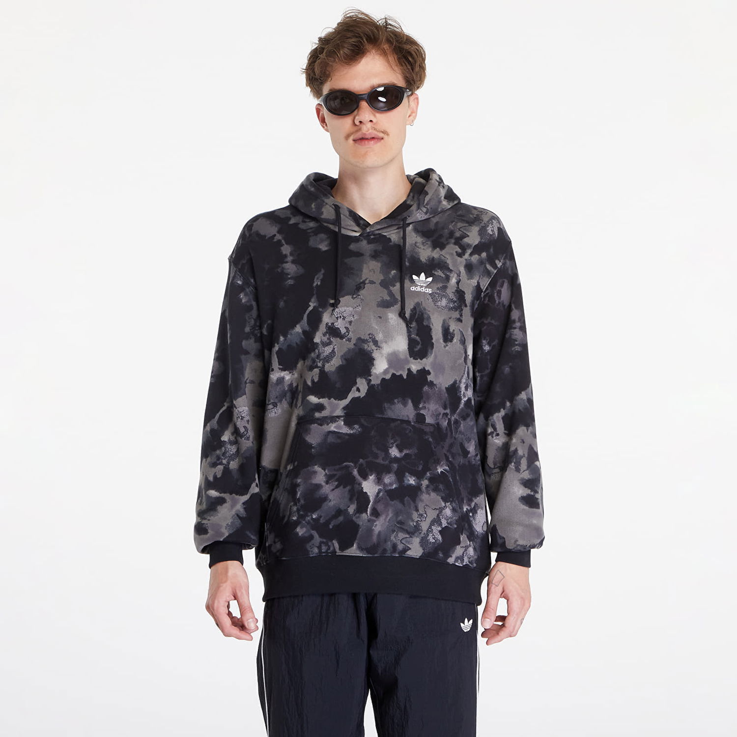 Mikina adidas Originals Tie-Dyed Hoodie Black Camo Čierna | IZ2508, 0