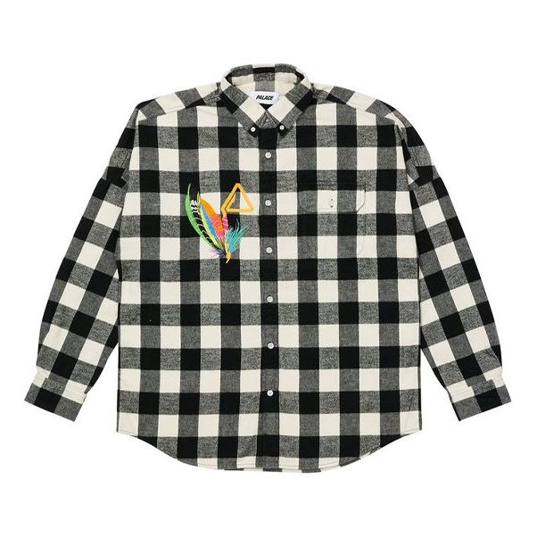 Košeľa Palace Palace Embroidered Plaid Shirt Biela | P20SHT014