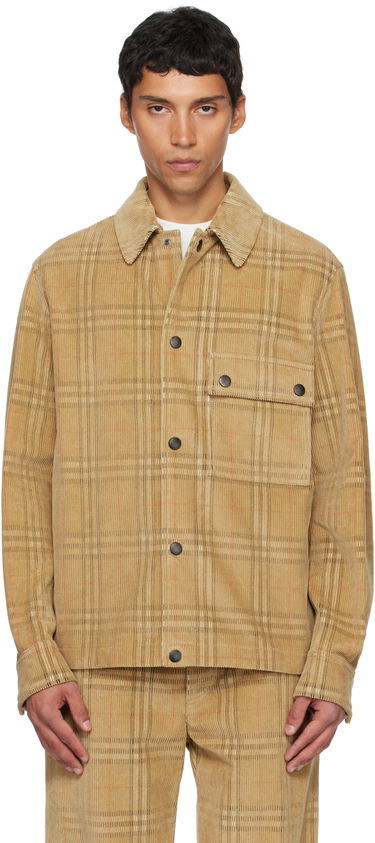 Košeľa Burberry Burberry Check Corduroy Overshirt Béžová | 8113164, 0