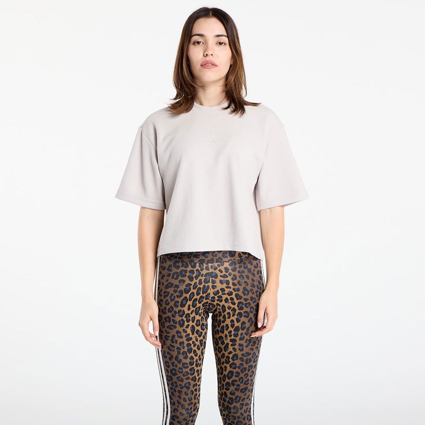 Tričko adidas Performance Yoga Motion Waffle T-Shirt Wonder Alumina Šedá | JM4476
