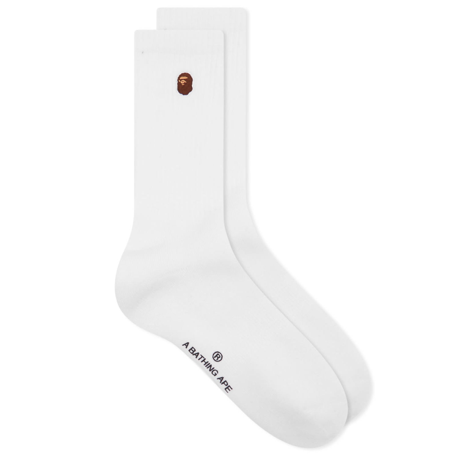 Ponožky BAPE A Bathing Ape Ape Head One Point Socks Biela | 001SOK302001L-WHT, 0