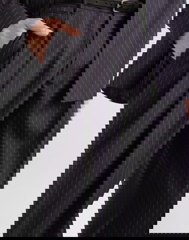 Nohavice Dolce & Gabbana Dolce & Gabbana Pinstripe Virgin Wool Trousers Man Collection Navy | GP1B9TFR23BS8052, 3