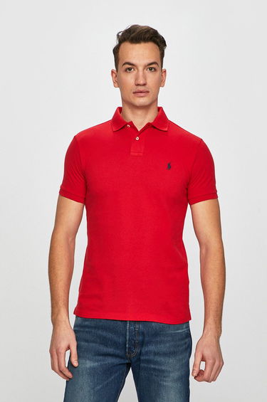 Polo tričko Polo by Ralph Lauren Slim Fit Polo Červená | 710548797005, 0
