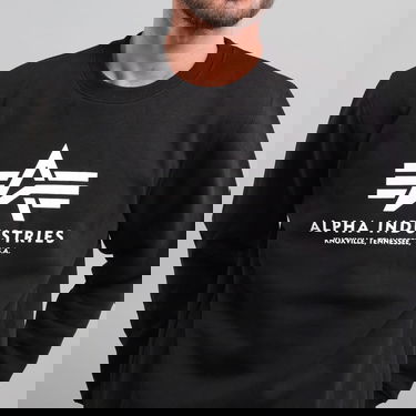 Mikina Alpha Industries Basic Sweater Čierna | 178302 03, 2