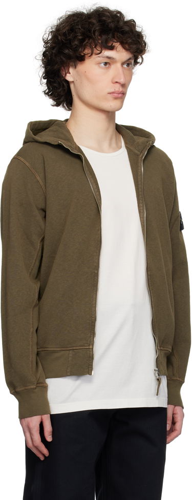 Mikina Stone Island Stone Island Malfilé Fleece Hoodie Zelené | K1S15 6100021 S0060, 1