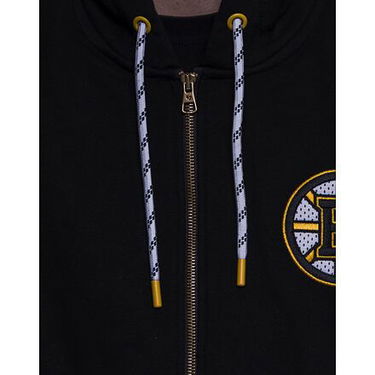 Mikina '47 Brand NHL Boston Bruins Back Check Morris Full Zip Hood Jet Black Čierna | HH001PEMBCM545515JK, 2
