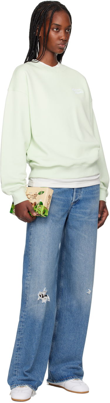 Sveter MAISON KITSUNÉ Maison Kitsuné Handwriting Comfort Sweatshirt Zelené | MW00314KM0321, 3