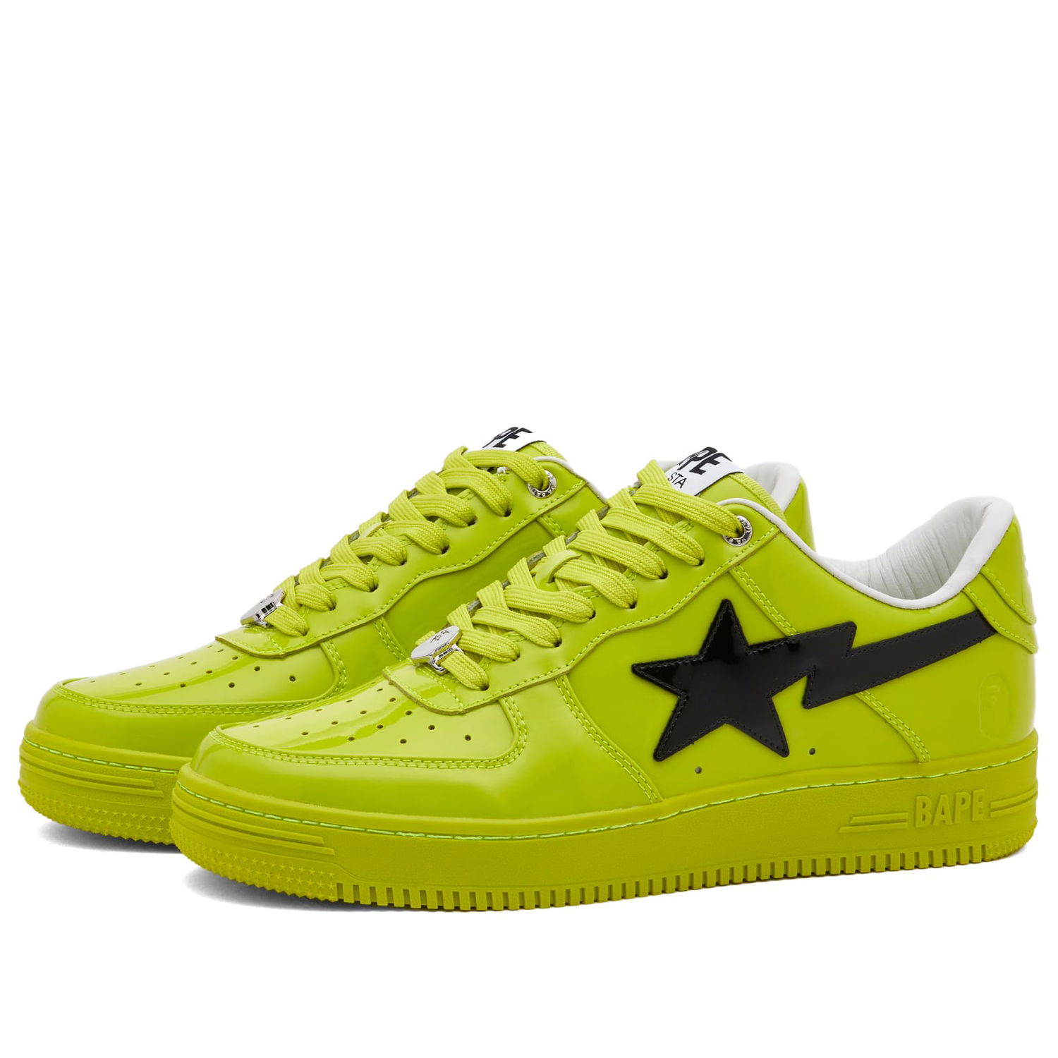 Tenisky a topánky BAPE A Bathing Ape Men's BAPE Sta Painted Leather Sneakers in Yellow, Size UK 8 | END. Clothing Žltá | 001FWK301302M-YLW, 0