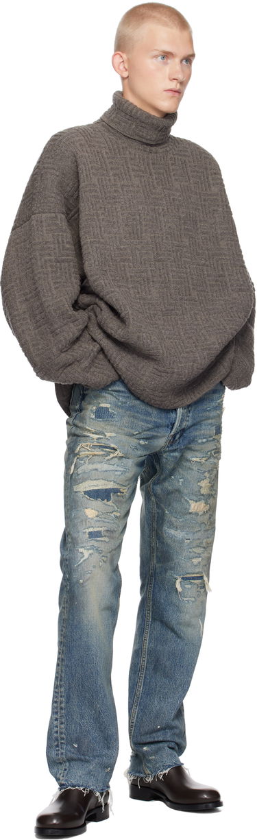 Sveter Fear of God Fear of God Wool Jacquard Turtleneck Sweater Hnedá | FG820-22810WJB, 3