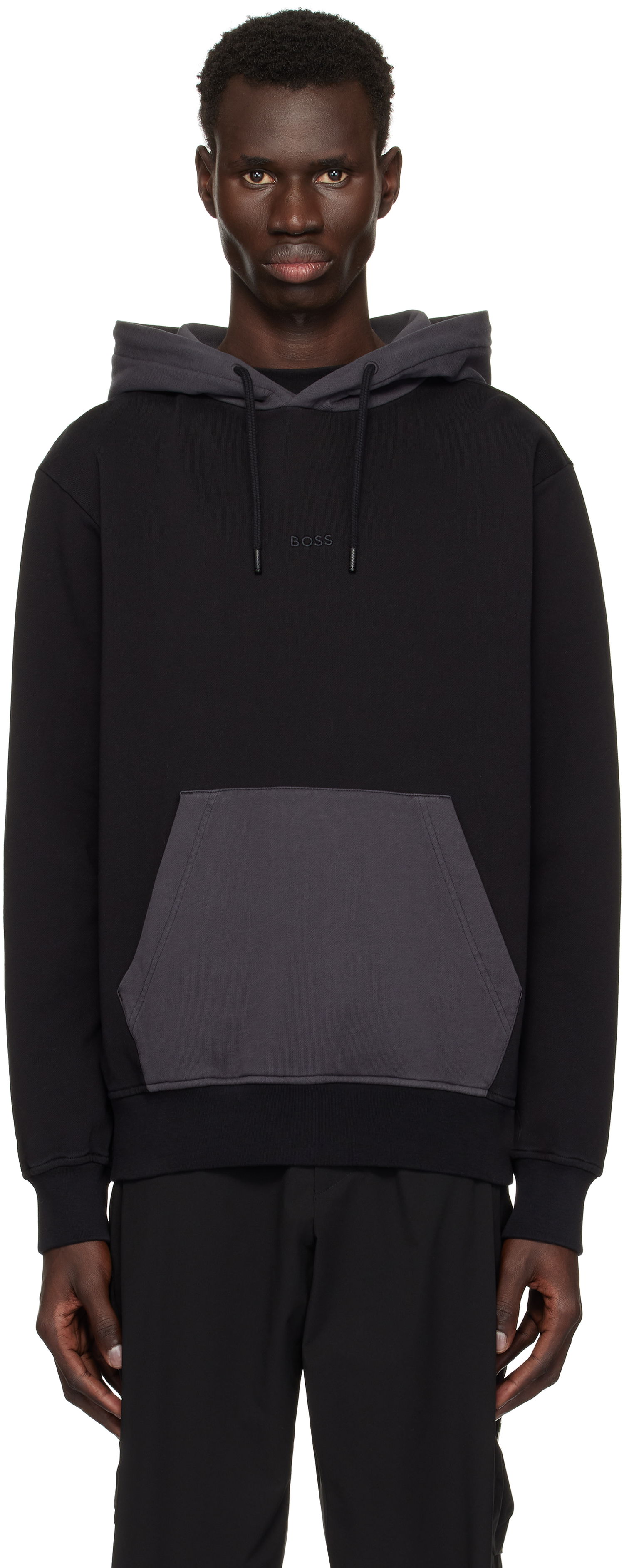Mikina BOSS BOSS Embroidered Logo Hoodie Čierna | 50531418, 0