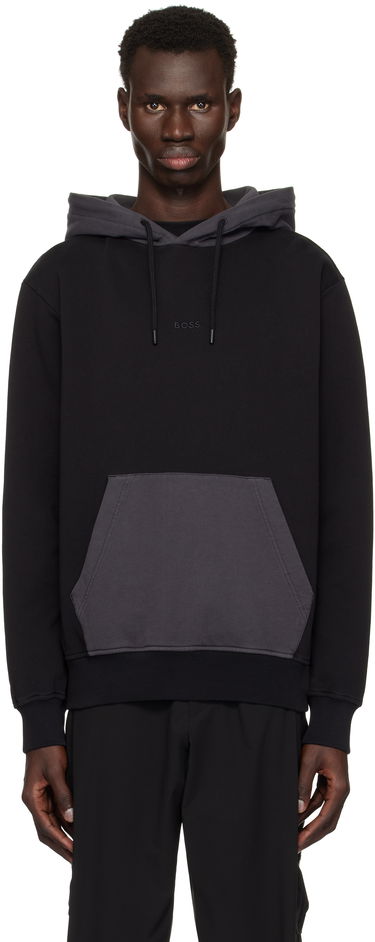 Mikina BOSS BOSS Embroidered Logo Hoodie Čierna | 50531418, 0