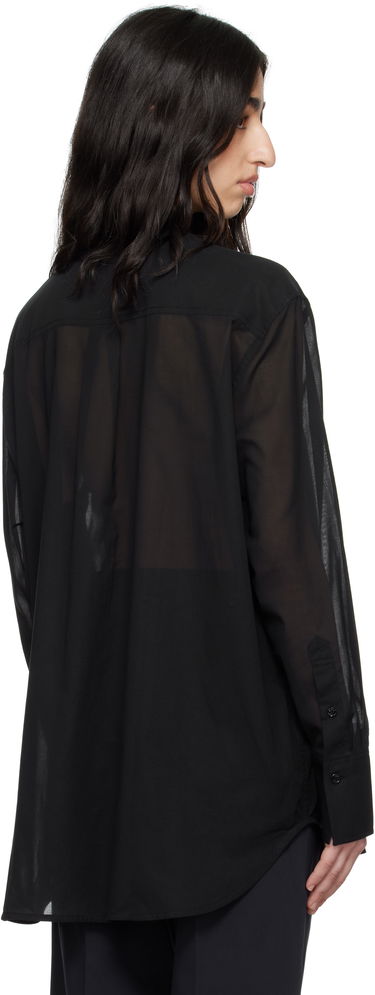 Košeľa TOTEME TOTEME Stand-Collar Sheer Shirt Čierna | 252-WRT0427-FB0372, 2