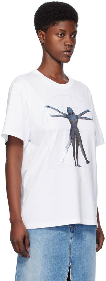 Tričko Stella McCartney Vitruvian Woman Graphic T-Shirt Biela | 6J01583SPY84, 4
