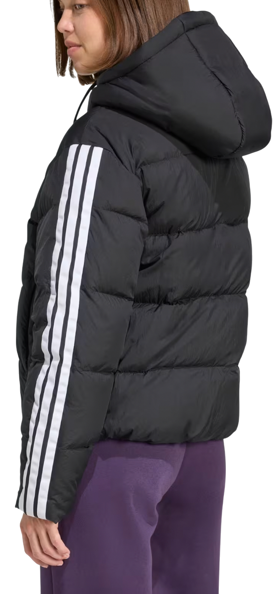 Prešívaná bunda adidas Originals Essentials Climawarm 3 Stripes Puffer Down Hooded Jacket Čierna | jw3429, 1