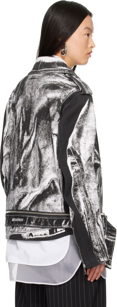 Bunda Jean Paul Gaultier Jean Paul Gaultier Trompe-L’Œil Perfecto Denim Jacket Biela | 25/33-F-BL055I-C569-0001, 2