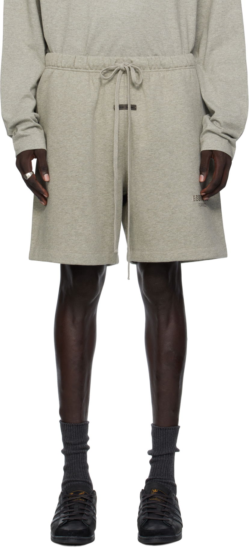 Šortky Fear of God Fear of God ESSENTIALS Soccer Fleece Shorts Šedá | 160SP252005F