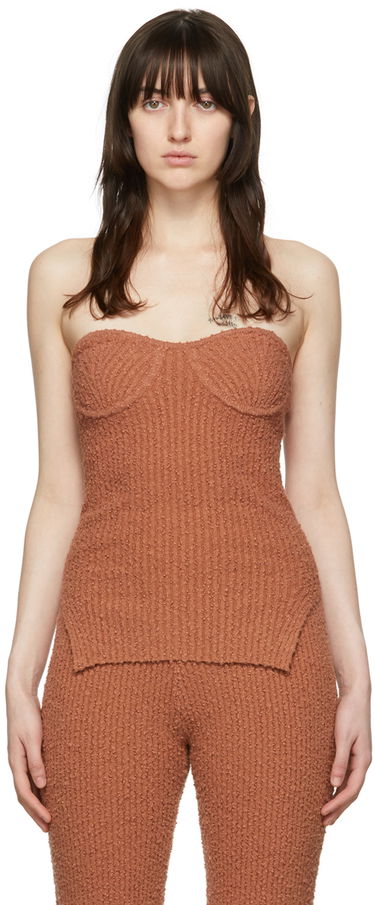 Tielko Helmut Lang Exclusive Textured Knit Camisole Oranžová | L04HW706, 0