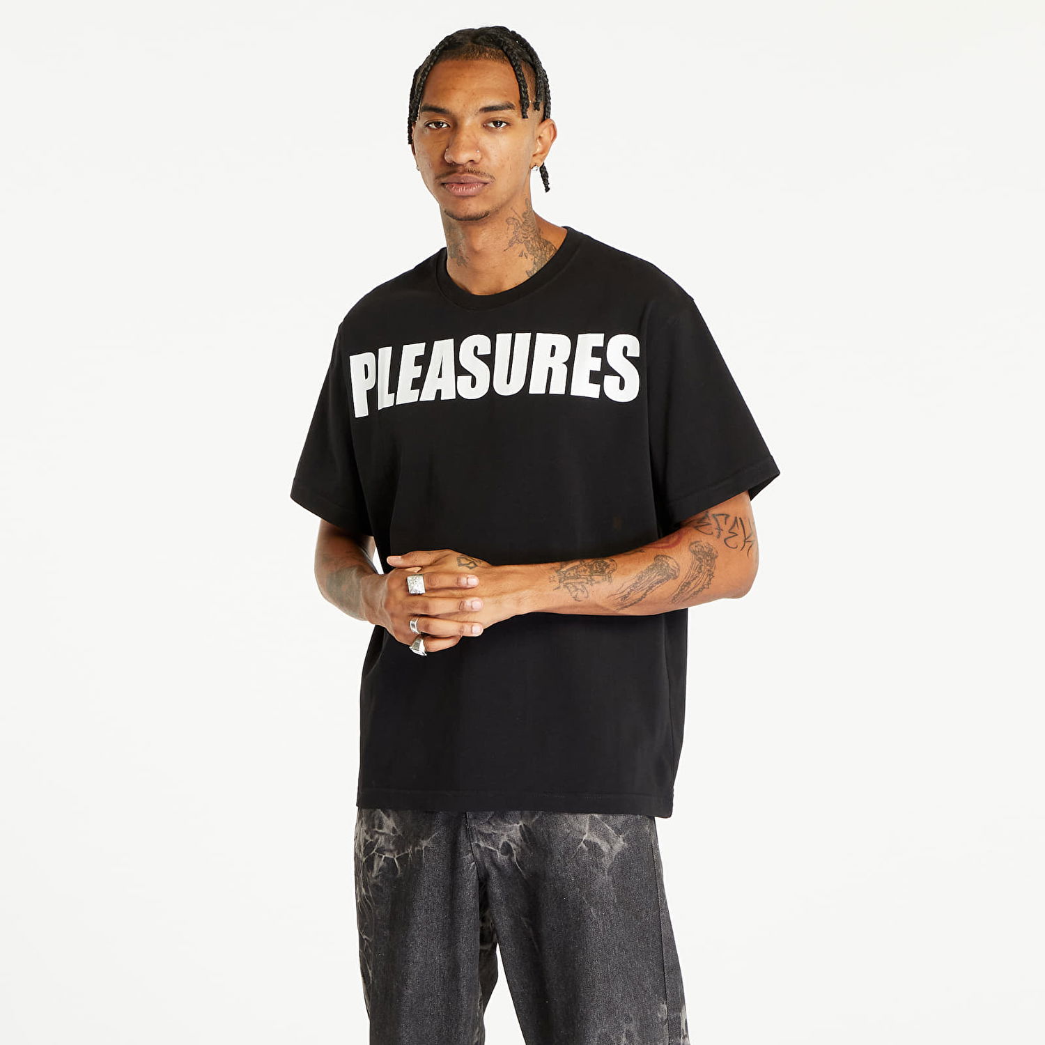 Tričko Pleasures Expand Heavyweight Short Sleeve Tee Black Čierna | P23F032 BLACK, 0