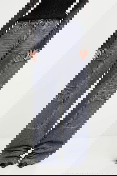 Džínsy Rick Owens Rick Owens DRKSHDW Double Cargo Medium Waist Jeans Šedá | DS02E7308.DGY, 0
