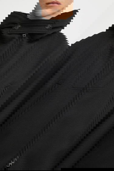 Bunda Y-3 Y-3 Bonded Melton Hooded Jacket Čierna | JX4821, 4