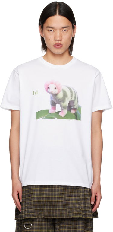 Tričko Collina Strada Collina Strada 'Hi.' Graphic T-Shirt Biela | XX3203, 0