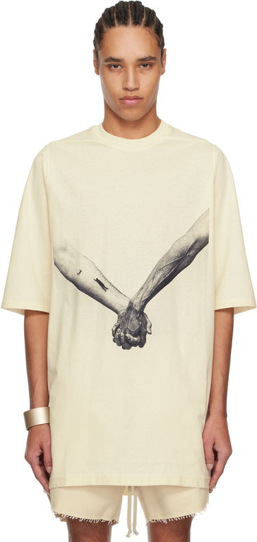 Tričko Rick Owens Rick Owens Hollywood Jumbo T-Shirt Béžová | RR01E5238 JNCP3, 0