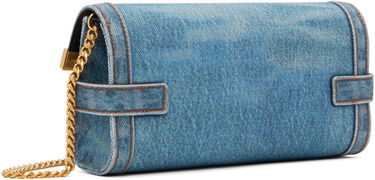 Taška cez rameno Balmain Denim Crossbody Pouch Bag Modrá | EN1LE596TDEN, 2