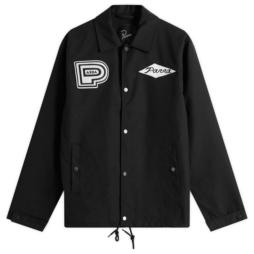Bunda By Parra Parra Midnight Surprise Coach Jacket with Embroidered P and Script Logos Čierna | 53441-BLK