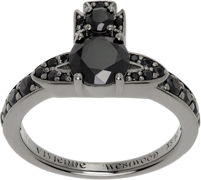 Prsteň Vivienne Westwood Vivienne Westwood Ismene Black Crystal Ring Čierna | 6404017L-01S101-