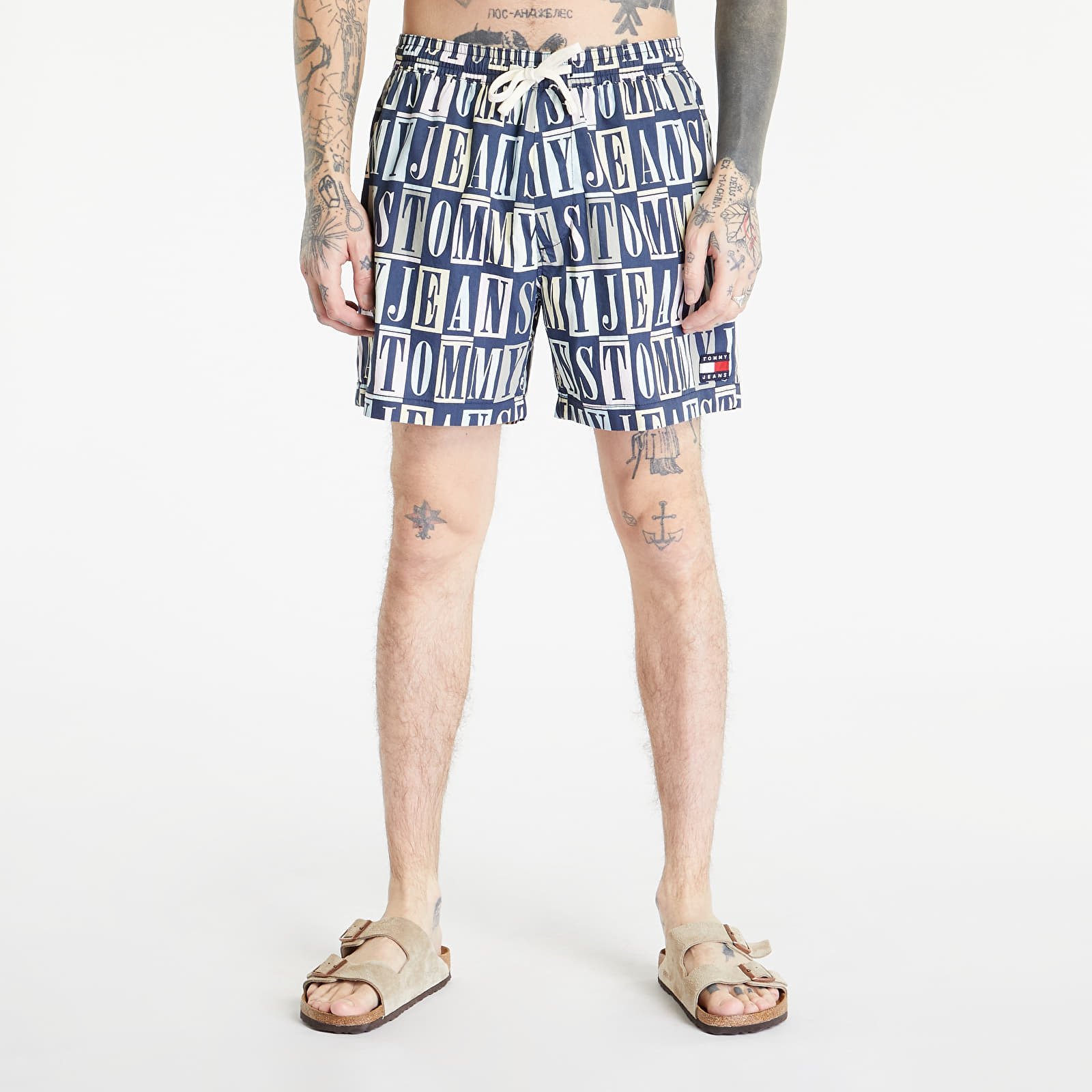 Pastel Camo Poplin Beach Shorts