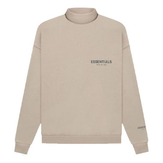 Sveter Fear of God Essentials Pullover Mockneck Sweatshirt Béžová | FOG-FW21-146, 0