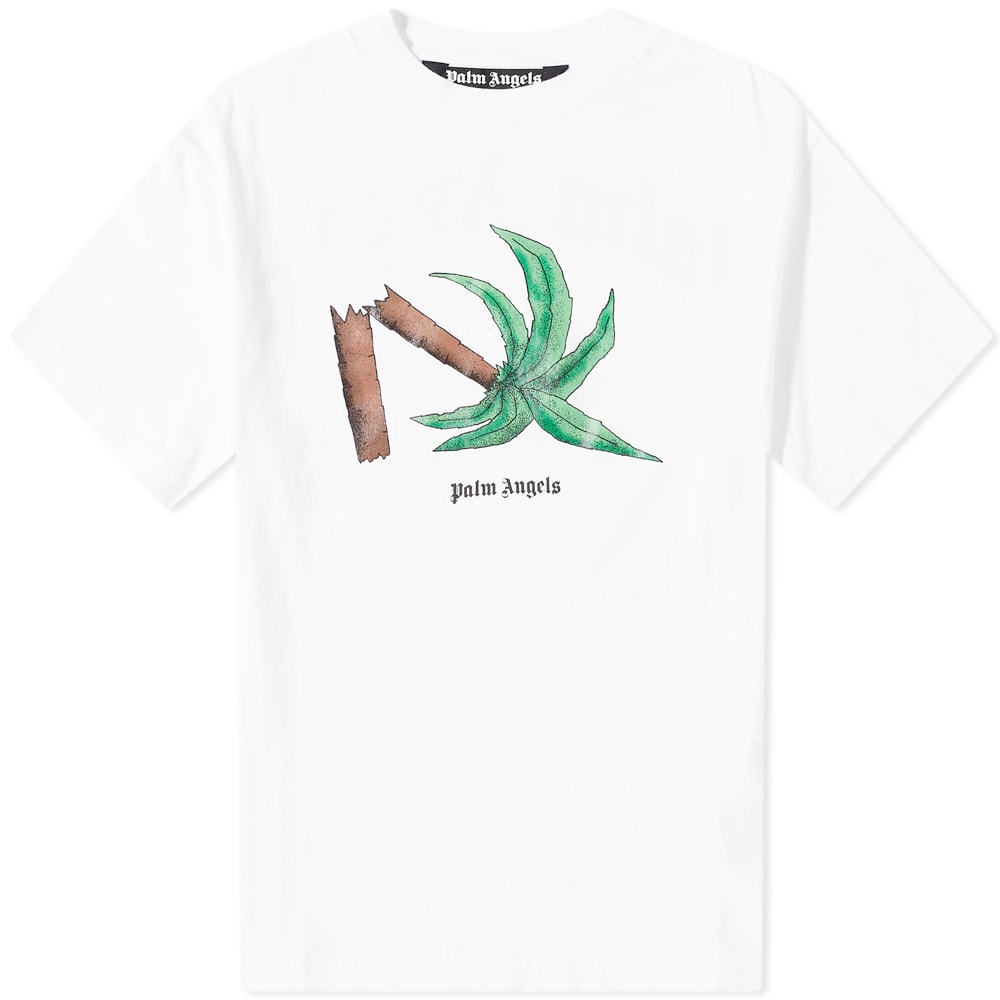 Tričko Palm Angels Broken Palm Tee Biela | PMAA001S22JER0220155, 0