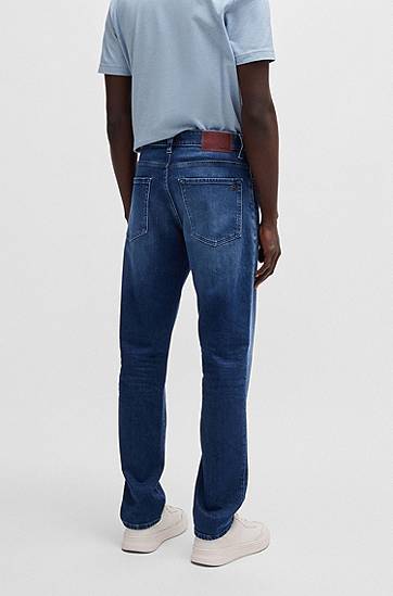 Džínsy BOSS Maine Regular-Fit Comfort-Stretch Jeans Modrá | 50537821, 1