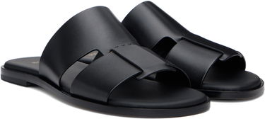 Tenisky a topánky BOSS BOSS Buffed Leather Sandals Čierna | 50539243, 3