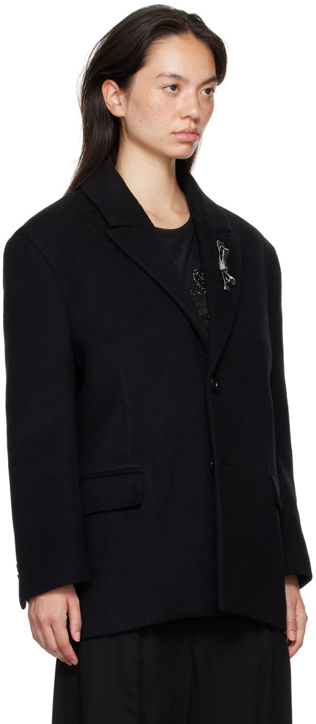 Bunda Blumarine Blumarine Bijoux Pin Blazer Čierna | A422S083A, 1