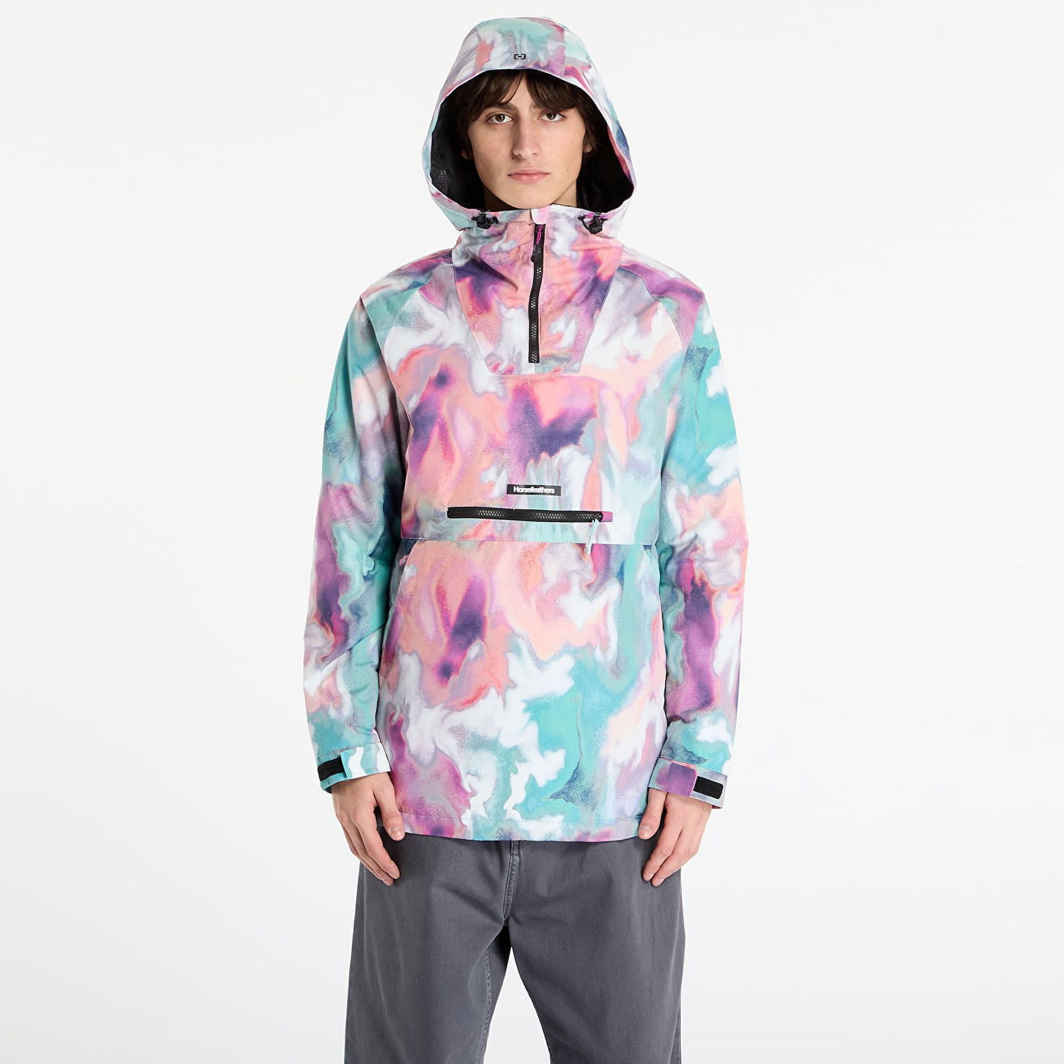 Bunda Horsefeathers Fiora Swirl Print Hooded Anorak Jacket Rôznofarebný | OW230A, 0